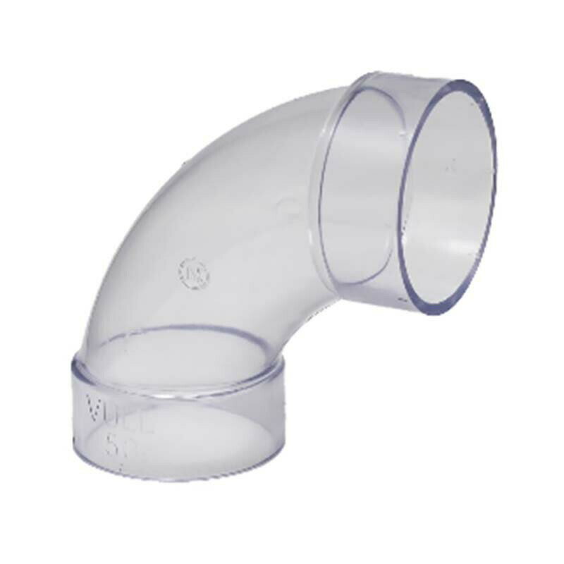 VU継手 トウメイ 90°大曲りエルボ VU-LL-TOMEI-50 56個 153443 透明 トーエー 東栄管機 本州限定販売 代引不可