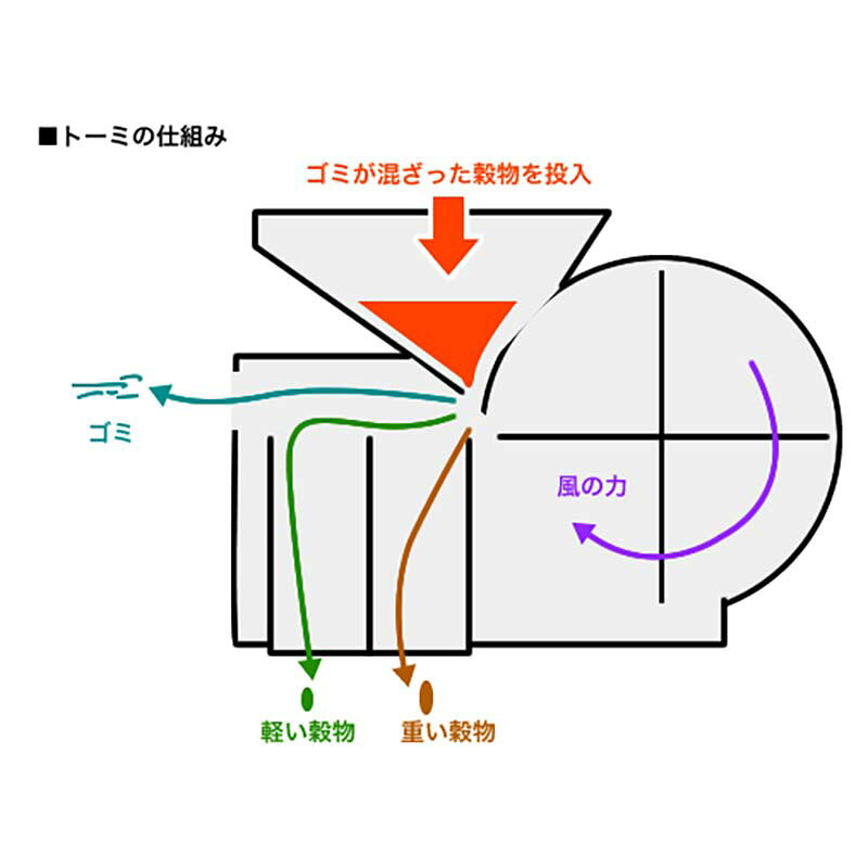 農業用品販売のプラスワイズの【8/1〜最大100%Pバック抽選で要エントリー】風力選別機 SKトーミ TS 031004 手動 唐箕 とうみ 穀物 選別 ホクエツ オK 代引不可｜アングル2