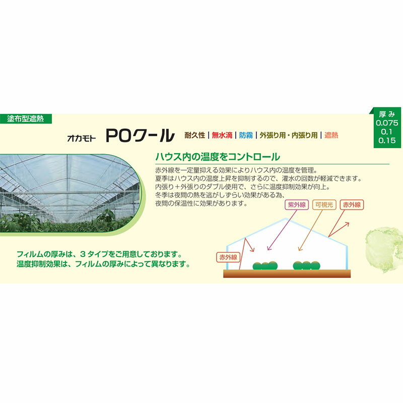 【6/1〜最大100%Pバック抽選で要エントリー】農POフィルム オカモト POクール 厚み...