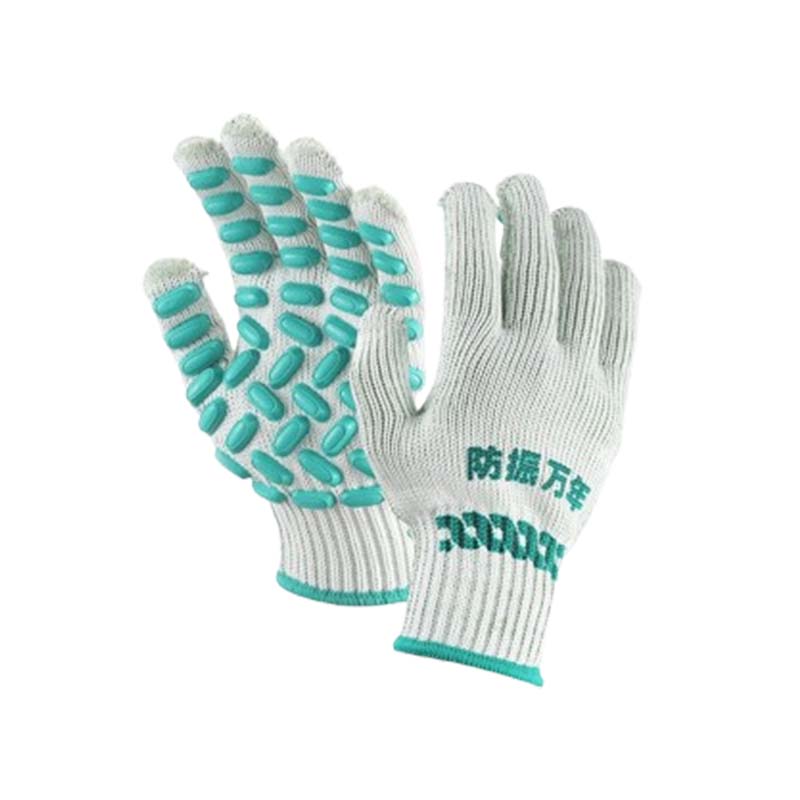 防振手袋 防振万年 #850 グリーン フリーサイズ 手袋 振動作業用 振動カット 草刈り作業 丸五 高KD