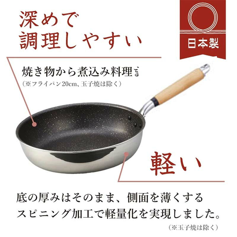 【7/1〜最大100%Pバック抽選で要エントリー】フライパン 極ふかみ IHフライパン 28cm IH対応 国産 北陸アルミニウム キッチンウェア 調理器具 金TD plusys7022-10118077 農業用品販売のプラスワイズ サンプル画像3