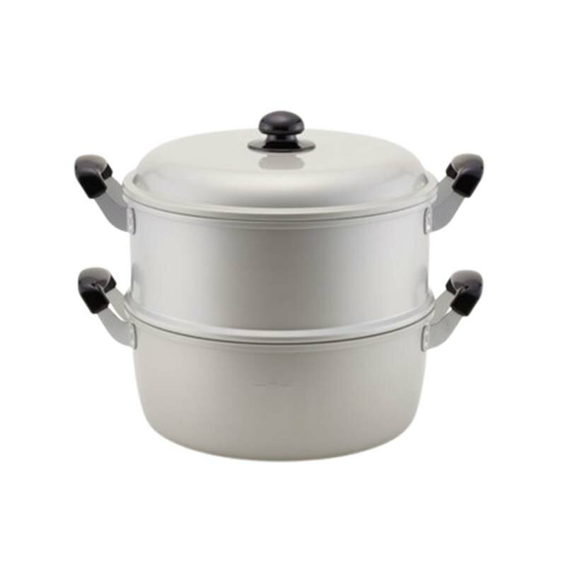 【7/1〜最大100%Pバック抽選で要エントリー】鍋 ゆうげ紀行 蒸し器セット 30cm ガス火用 国産 北陸アルミニウム 蒸し器 せいろ なべ キッチンウェア 調理器具 金TD plusys7022-10118101 農業用品販売のプラスワイズ パッケージ画像