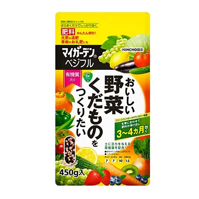 肥料 マイガーデン ベジフル 450g 24個 KINCHO園芸 元肥 追肥 農業 園芸 ガーデニング カ園 代引不可