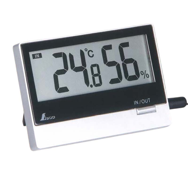［納期10日］デジタル 温湿度計 Smart B 室内・室外 防水外部センサー 73119 見やすい 液晶 表示 外部 センサー 防水 取り外し 交換 可能 シンワ測定 H