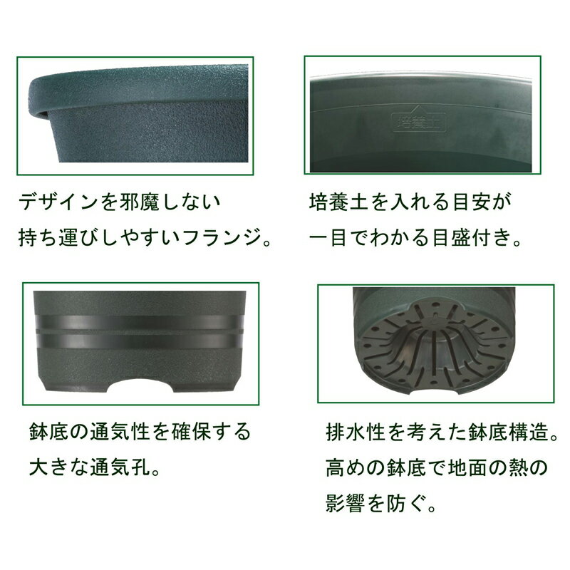 20個 ローズガーデンポット 36型 オーカーベージュ ポット 鉢 薔薇用 通気性抜群 ...
