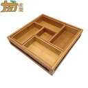 合竹製 小物入れ 整理箱 (大小5個のフリートレー) 31×31cm 小物 整理 ナガノ産業 代引不可
