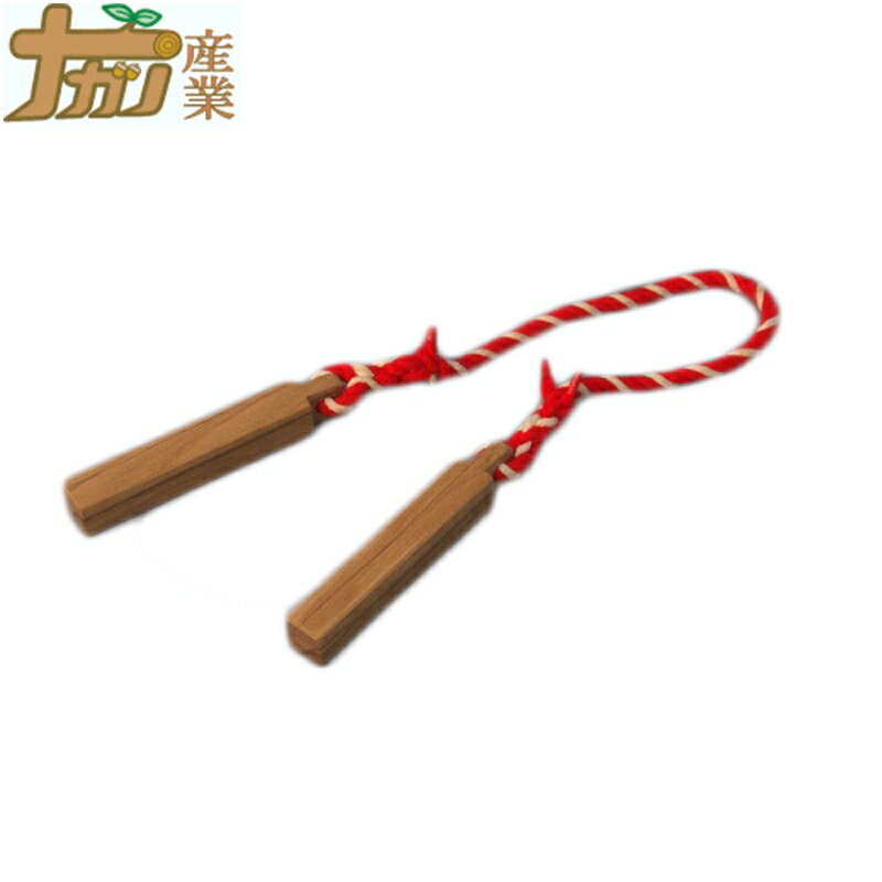 カシ祭り用拍子木 ミニ 紅白紐付 25×25 拍子木 ナガノ産業 代引不可 その1