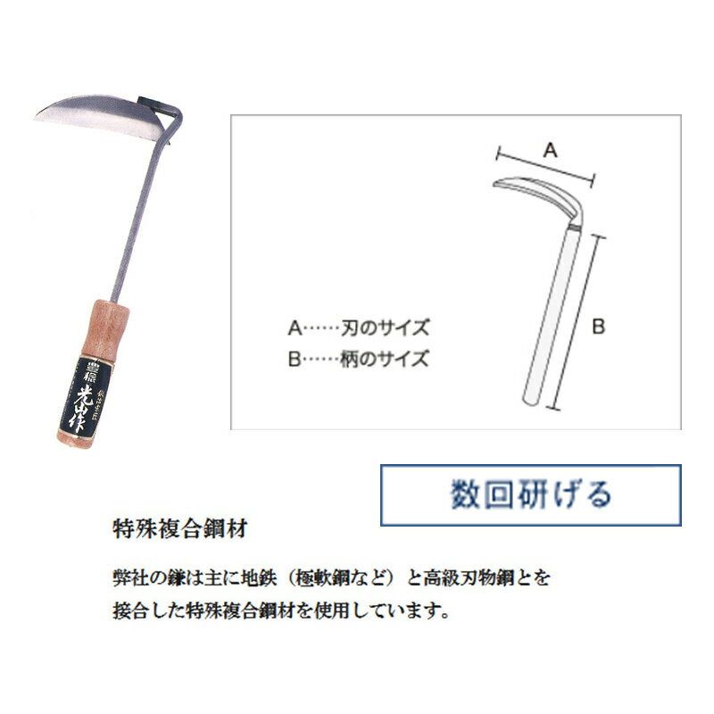 豊稔光山作ステンレス鋼ねじり鎌HTS-1050刃長105mm柄長110mm豊稔企販草削り草刈り草取り除草農業園芸アウトドア送料無料代引不可