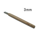 メール便 ハイス鋼 彫刻刀 ナギナタ左 3mm サクラ柄 刃物 職人 家具 木工 木彫 道具 道刃物工業 三冨 D