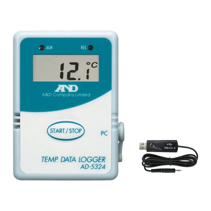A&D 温度データロガー AD-5325SET 測定温度範囲 -40℃～+70℃ 計測 計測器 計量 測量 測定 電子 デジタル エーアンドディー 宇N 代引不可