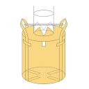 10袋入 丸型 厚手生地 フレコンバッグ OW-001丸 耐荷重1000kg 排出口なし 注入口半開 2点吊り 工事 土木 収穫 ワンウィル 代引不可