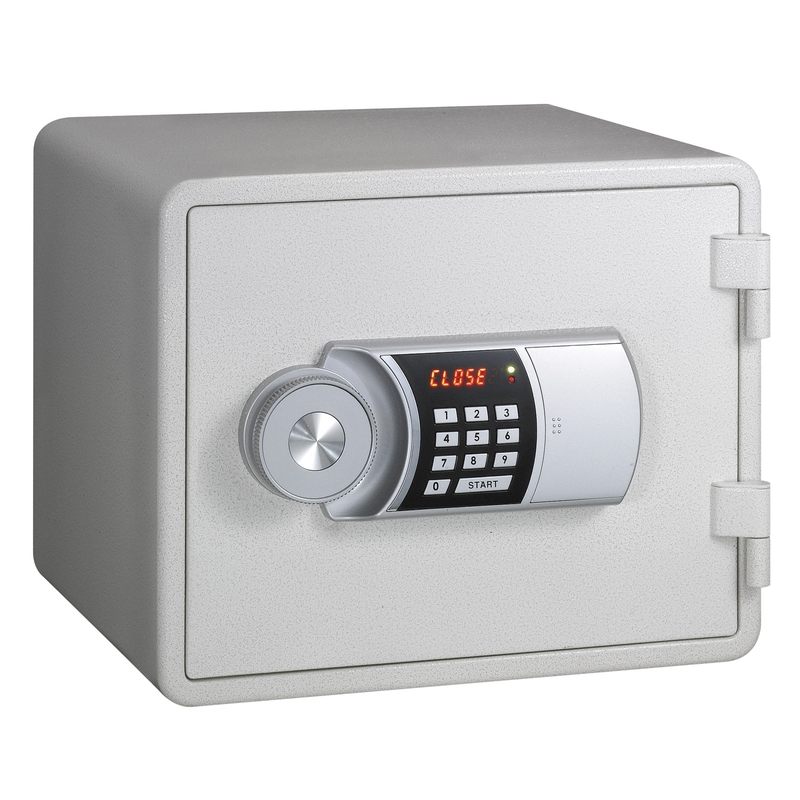 小型耐火金庫 YES COLOR SAFE YESM-015WH EIKO エーコー 内容積 14L テンキー式 設置対応可 防犯 事務所 店舗 等に キーレス コンパクト 代引不可