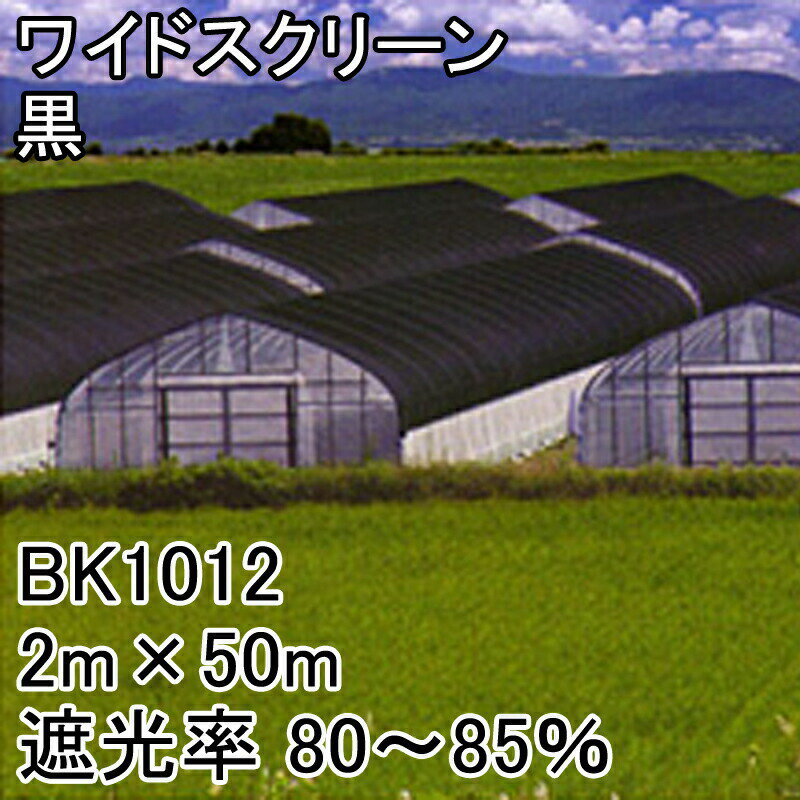 2m×50m 黒 遮光率80〜85％ ワイドスクリーン 遮光ネット BK1012 寒冷紗 日本ワイド...