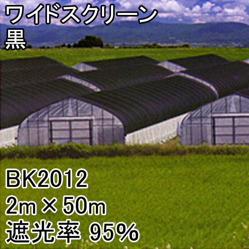 2m × 50m 黒 遮光率95％ ワイドスクリーン 遮光ネット BK2012 寒冷紗 日本ワイドクロス タS 個人宅配送不可 代引不可