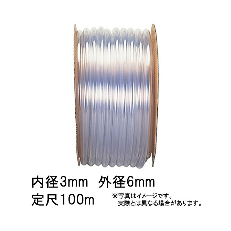 内径：3mm 外径：6mm 定尺：100m 色：透明 用途：工業用 液体：水 ＜特長・効果＞ ホース内の流体状況が一目でわかる透明タイプ。 使用用途に合わせて豊富なサイズが取り揃えてあります。類似商品はこちら100m×20個 透明ビニール ホース 透明 78,364円100m×10個 透明ビニール ホース 透明 44,044円100m×6個 透明ビニール ホース 透明 内41,957円20m×6個 透明ビニール ホース 透明 内径79,108円100m×6個 透明ビニール ホース 透明 内53,625円100m×5個 透明ビニール ホース 透明 内48,978円100m×10個 透明ビニール ホース 透明 43,472円100m×10個 透明ビニール ホース 透明 32,175円100m×28個 透明ビニール ホース 透明 78,078円新着商品はこちら2026/4/2730個 システムトレー 120CS 黒 15穴6,879円2026/4/2730個 システムトレー 深型90CSL 黒 26,879円2026/4/2760個 システムトレー 90CSハーフ 黒 16,461円再販商品はこちら2026/5/23箱 極厚米ガードミニ 10kg用 1箱2枚入8,910円2026/5/210箱 極厚米ガード 30kg用 1箱1枚入 19,800円2026/5/236箱 極厚米ガード 30kg用 1箱1枚入 71,280円2026/05/03 更新農業・園芸用 ホース シリーズ