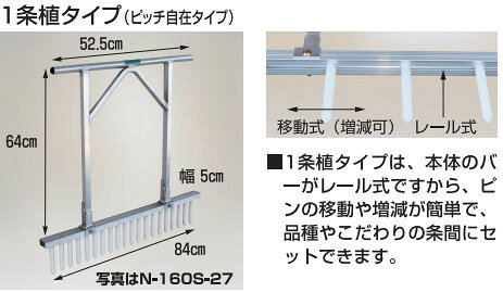 ハラックス 長ネギ定植用穴あけ器 ネギロケット 1条植タイプ N-140S-22 防J 個人宅...