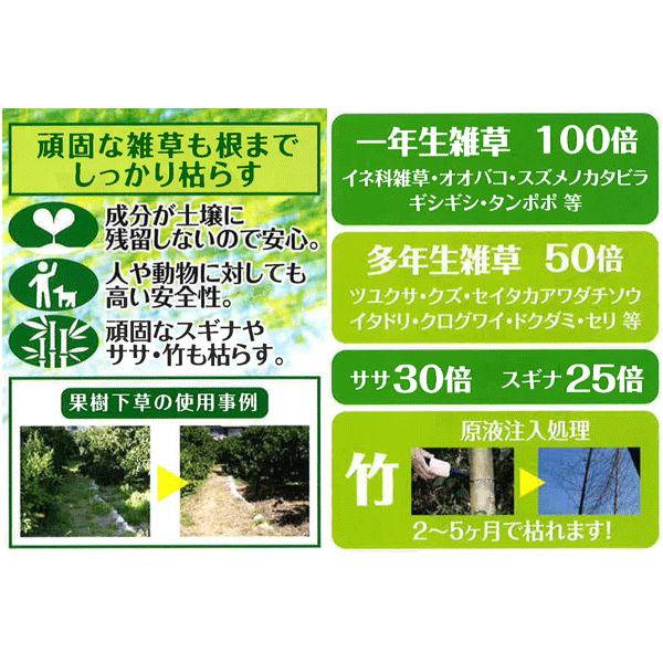 個人宅配送不可 サンフーロン l 5本 グリホサート系除草剤 根まで枯らす 除草剤 頑固 スギナ どくだみ 竹 笹 日b 送料無料 代引不可 プラスワイズ業者用専門店新品 セール