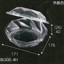 600枚 BL500 4穴 透明 176×171×高66(40+26)mm CP003459 OPS 中玉トマト 輸入ブドウ 青果物容器 エフピコチューパ カ施 個人宅配送不可 代引不可