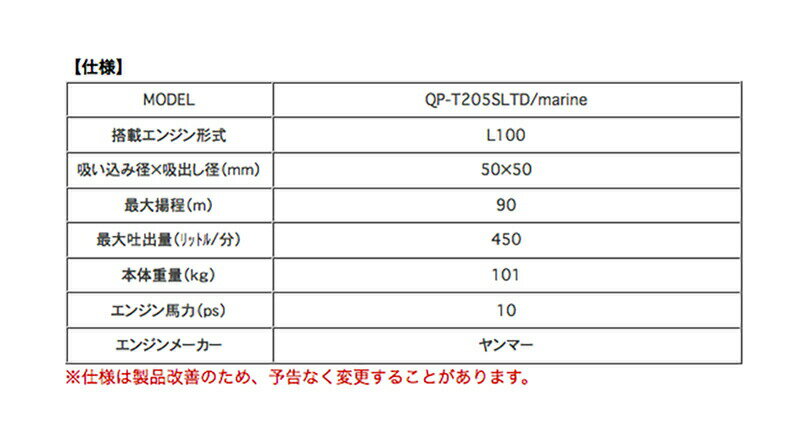 【受注生産品 納期4か月】 海苔 網洗浄 海水 揚水 給排水 送水 洗浄用 海水延命仕様 高圧 ポンプ 205SLD/Marine ヤンマー エンジン マツサカ 防J【代引不可】