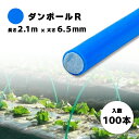 100本 ダンポールR マル65 青 長さ 2.1m × 太さ 6.5mm 農業資材 農業用 トンネル支柱 園芸 畑作 畑 野菜 野菜栽培 宇部エクシモ タS ...