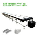 \組み立てるだけ/ 水耕栽培装置 アマテラス小農 組み立て式 システム2台 ビニールハウス1棟 セット グリーングリーン 北海道不可 個人宅配送不可 代引不可