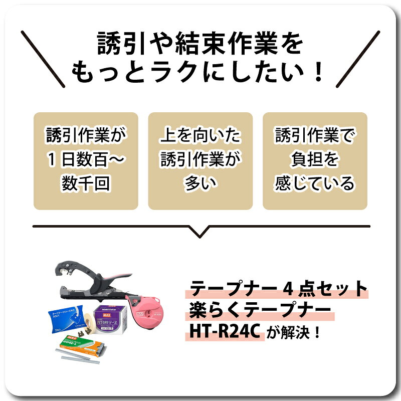 テープナー4点セット 楽らくテープナー HT-R24C スリムタイプ 光分解テープ選択 ス...