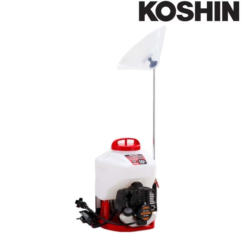 エンジン動噴 カスケード式 (低圧) ES-10CDX 容量10L 縦型二頭口 / (カバー付) 泡状除草噴口 重量5.7kg 工進 KOSHIN 背負式 消毒 除草 シB 代引不可