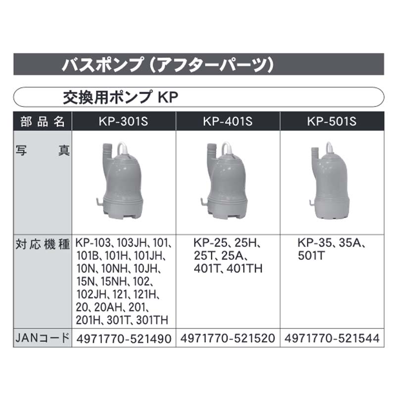 ���ե����ѡ��� �Х��ݥ�� ���ѥݥ�� KP-301S ����15mm �ǽ���10L/ʬ ���� KOSHIN ������ ��� ��B ����Բ�