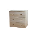 受注生産 総桐深型三段チェスト 60cm巾 平面三っ引き 60×40×59cm 3292 チェスト 桐製 タンス ナガノ産業 代引不可