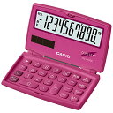 CASIO SL-C100C-RD-N カラフル電卓 折りたたみ手帳タイプ ビビッドピンク