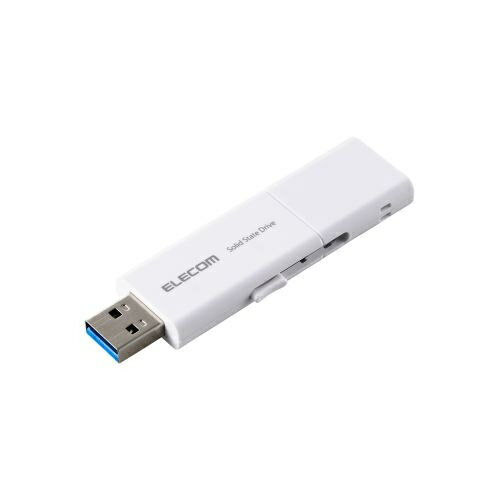 ELECOM ESD-EWB0500GWHR 外付けSSD/ USB3.2(Gen1)対応/ スライド式/ Type-C＆Type-A両対応/ マニュアルQRシール付/ 500GB/ ホワイト - Image 3