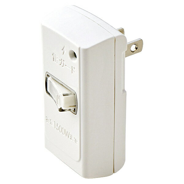 ELECOM T-KTR02WH フロントタップ/ 雷ガード/ スイッチ付き/ 1個口/ ホワイト