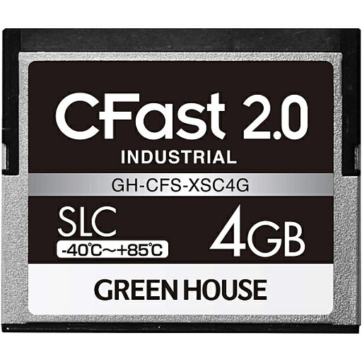 GREEN HOUSE GH-CFS-XSC4G CFast2.0 SLC -40度85度 4GB 3年保証 GREEN HOUSE GH-CFS-XSC4G CFast2.0 SLC -40度85度 4GB 3年保証
