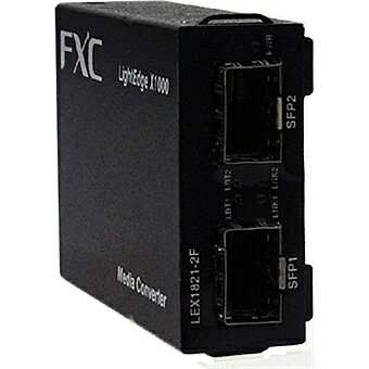 FXC LEX1821-2F 1000BASE-X(SFP) to 1000BASE-X(SFP) マイクロメディアコンバータ
