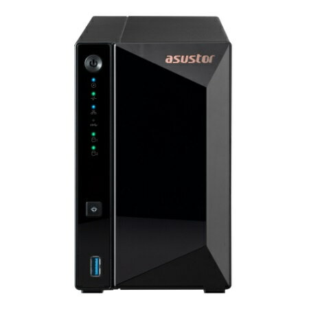 ASUSTOR AS3302T DRIVESTOR 2 Pro NAS 2ベイ Realtek RTD1296 クアッドコア 1.4GHz 2GB DDR4 2.5 Gigabit Ethernet (2.5G/ 1G/ 100M) x 1 USB 3.2 Gen 1 x3 Wake-on-LAN 3年保証