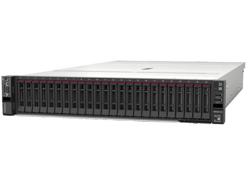 IBM 7Z73A03TAP ThinkSystem SR650 V2(HS 2.5)/ XeonSilver4310(12) 2.10GHz-2667MHz×1/ PC4-25600 16.0GB(16×1)/ RAID-930-8i/ POW(750W×1)/ OSなし/ 3年保証9x5(CRU-NBD)/ SS90