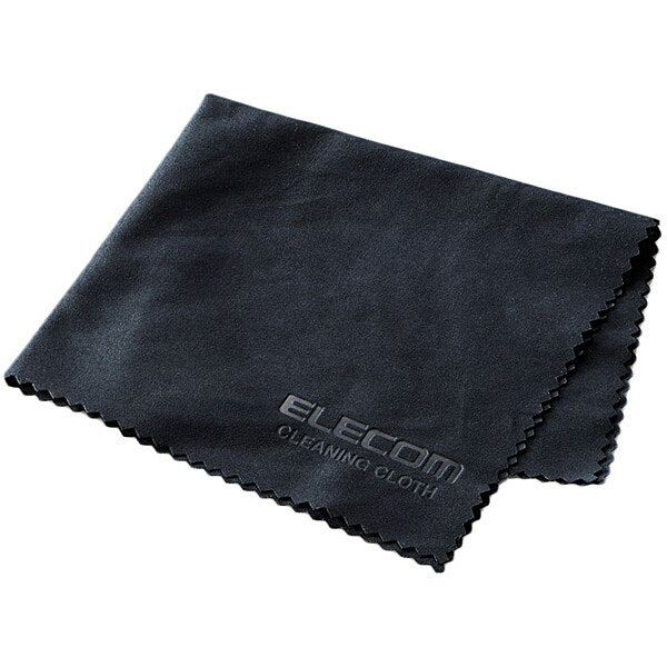 ELECOM KCT-009BKAS クリーニングクロス/ 静電気抑制タイプ/ ブラック