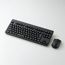 ELECOM TK-FDM105MBK 無線キーボード&マウス/ メンブレン式/ コンパクトサイズ/ ブラック
