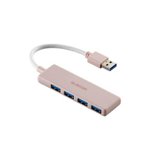 ELECOM U3H-H040PN USB HUB/ USB5Gbps/ バスパワー/ 4ポート/ ピンク