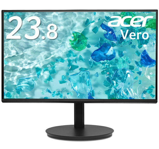 Acer CB242YGbmiprux Vero AlphaLine (23.8型/ 1920×1080/ HDMI1.4、USB Type-C（90W給電対応）、DisplayPort v1.2×1/ ブラック/ 2W+2Wステレオスピーカー/ 非光沢/ フルHD/ 16:9/ 250cd/ 1ms)