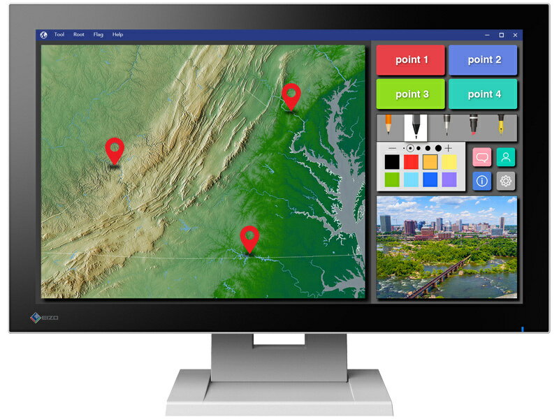 EIZO FDF2182WT-TGY 54.7cm（21.5）型タッチパネル装着カラー液晶モニター DuraVision FDF2182WT-T セレーングレイ