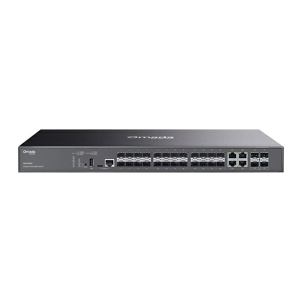 TP-LINK SG5428XF(un) Omada Campus SFPスロット×24 スタッカブル Lite L3マネージスイッチ（10G SFP+スロット×4搭載）