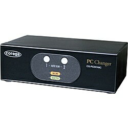 コレガ CG-PC2KVMC-W 法人向け PC2台用 PS/ 2＆USBコンボ、VGA対応、パソコン自動切替器（ボックスタイ..