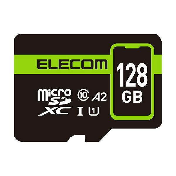 ELECOM MF-SP128GU11A2R microSDXCカード/ データ復旧サービス2年付/ UHS-I・U1・90MB/ s・128GB