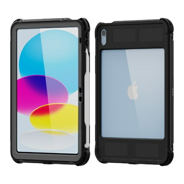 ブルー TBC-IP10BL02S 【耐衝撃・防塵防水】iPad A16/ 第10世代専用(11インチ)IP68ケース 回転ハンドベルト付スタンド付属