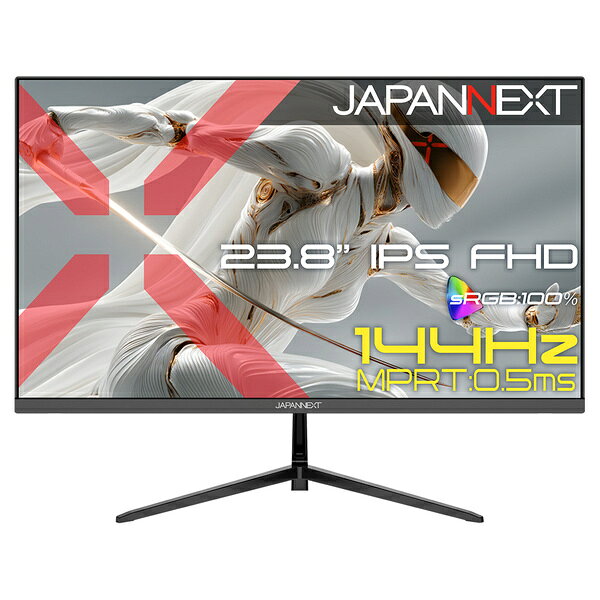 JAPANNEXT JN-Ei238G144F ゲーミング液晶ディスプレイ 23.8型/ 1920×1080/ HDMI×1、DP×1/ ブラック/ スピーカー有/ 2年保証