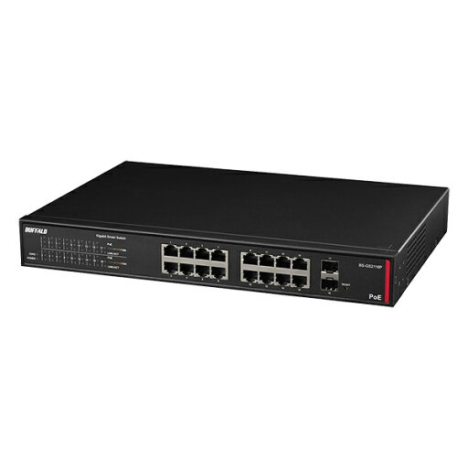 バッファロー BS-GS2116P 法人向け レイヤー2 Giga PoE スマートスイッチ バッファロー BS-GS2116P 法人向け レイヤー2 Giga PoE スマートスイッチ