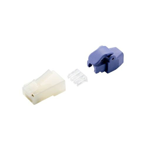 ELECOM LD-6RJ45T10/TP2 RJ45中継コネクタ/ Cat6対応/ 単線・ヨリ線両対応/ ツメ折れ防止/ ロードバー・プロテクター付/ 10個入/ ハーフクリア