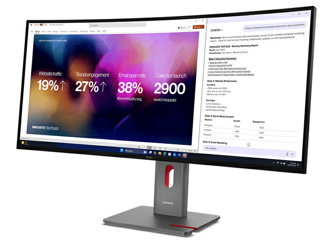 レノボ・ジャパン 64B4XAR1JP ThinkVision P40WD-40 (39.7型ワイド液晶ディスプレイ/ 5120×2160/ Thunderbolt4、DP、HDMI/ ブラック/ スピーカー：あり/ 3年間フル保証/ 広視野角IPSパネル採用)