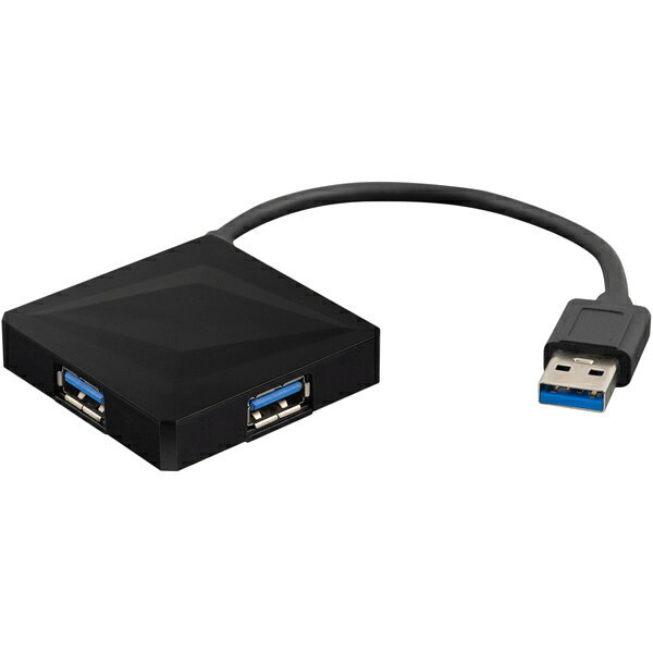 GREEN HOUSE GH-HB3A4A-BK USB3.1 Gen1 Type-Aハブ 4ポート ブラック バスパワー対応